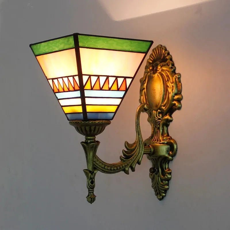 applique murale baroque en verre teinté à fleurs turques - vue 3 sur 18