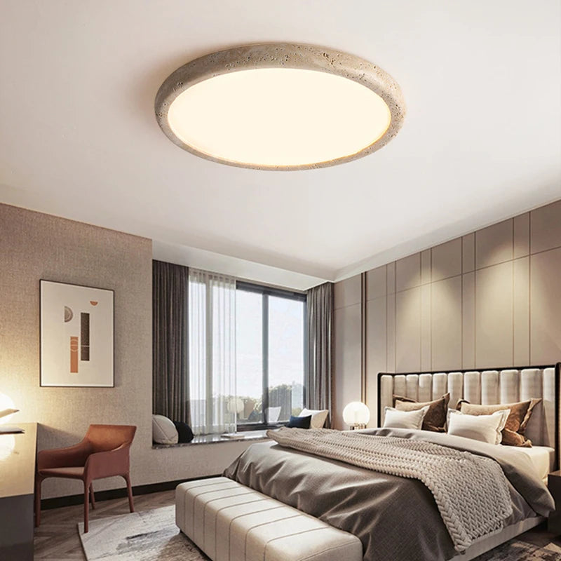 plafonnier led en pierre naturelle style minimaliste - vue 4 sur 7