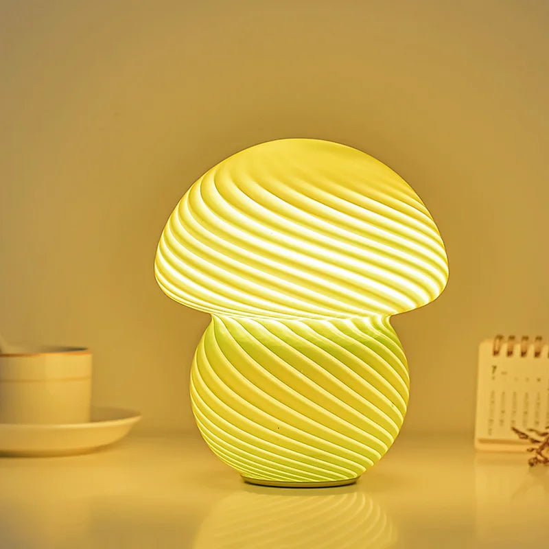 Champignon lampes de Table LED lampe de bureau veilleuse à intensité variable pour chambre Restaurant café atmosphère moderne décoration cadeaux - vue 3 sur 8