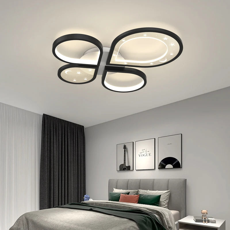 plafonnier led créatif lustre nordique moderne éclairage doré - vue 6 sur 10
