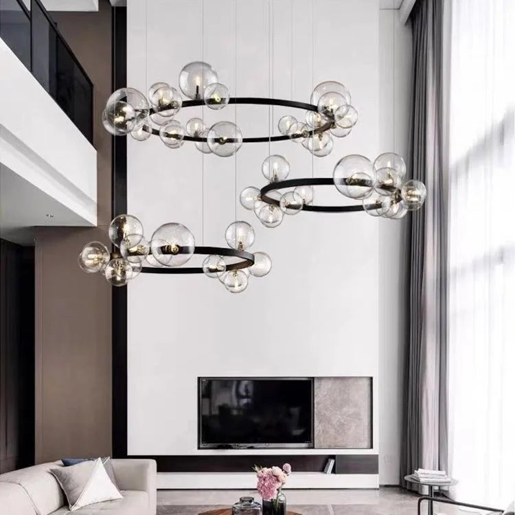 lustre moderne en verre design pour décoration intérieure élégante - vue 6 sur 24