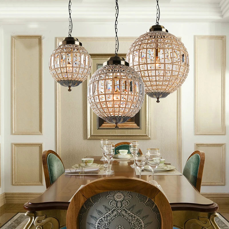 suspension en cristal k9 style médiévale française pour décoration intérieure - vue 4 sur 8