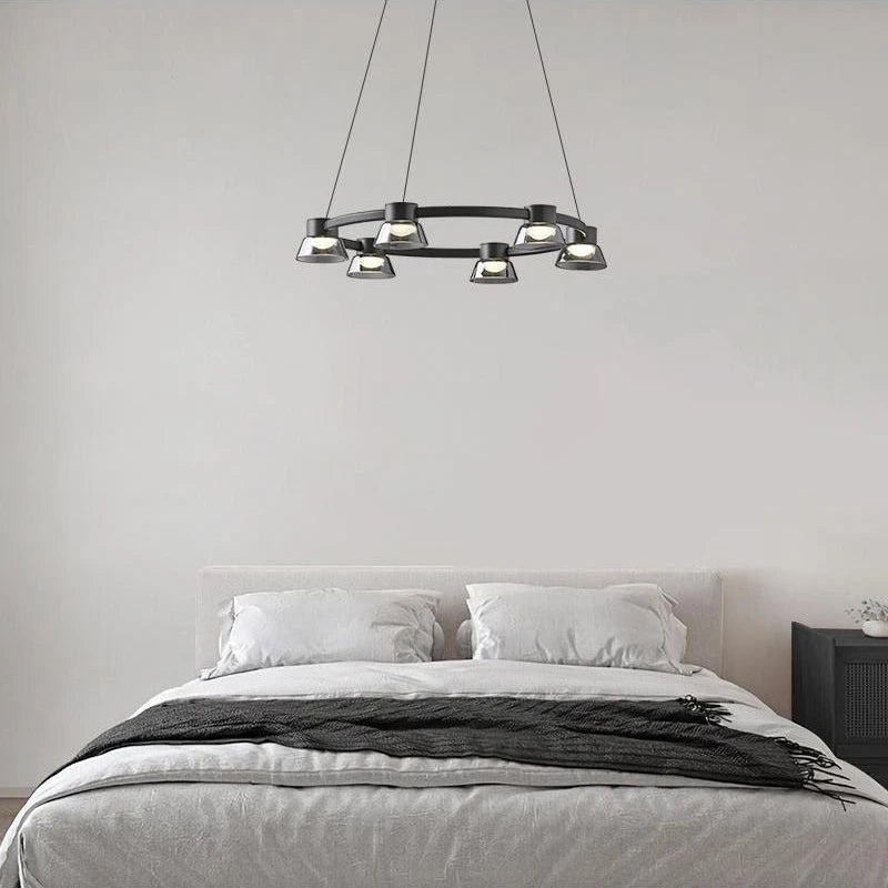 lustre en verre minimaliste italien pour intérieur moderne - vue 4 sur 12