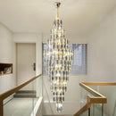 lustre en cristal pour escalier et halls d'hôtel