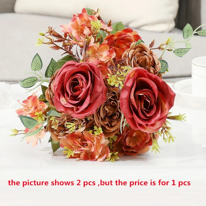 bouquet de fleurs artificielles pour décoration intérieure élégante - vue 12 sur 12