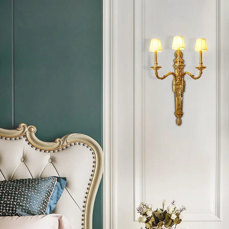 Applique murale cuivre style rococo - vue 5 sur 7