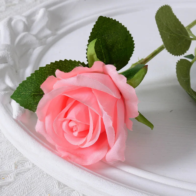 rose artificielle en soie pour décoration de mariage et événements - vue 7 sur 28