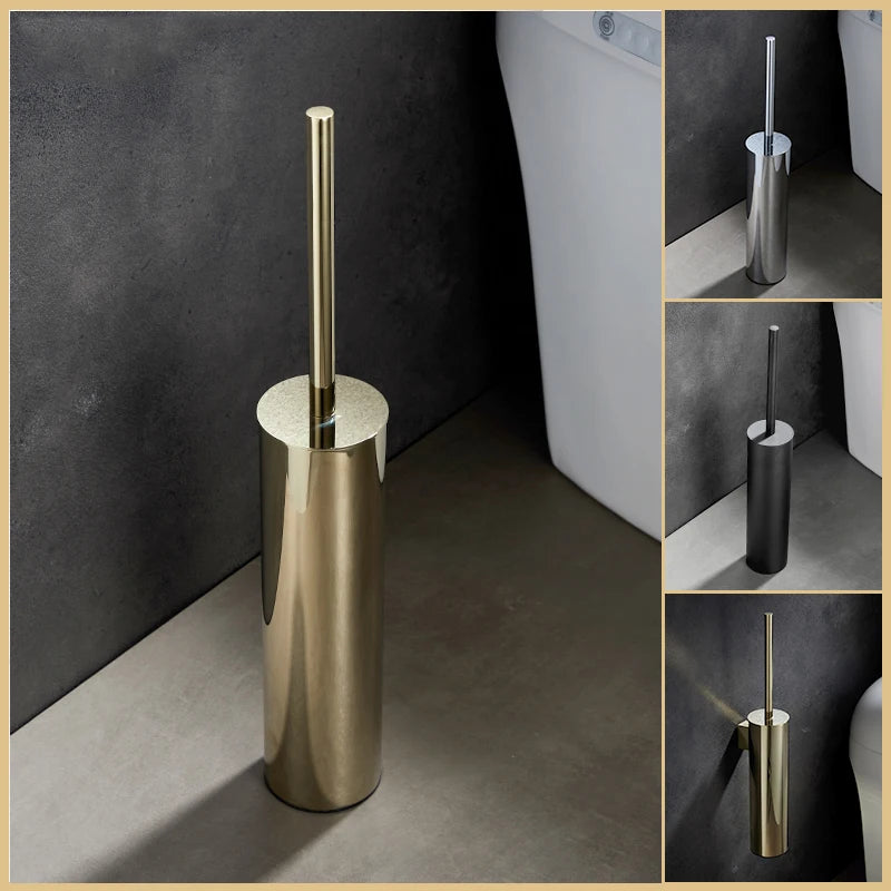 porte-brosse mural en acier inoxydable pour salle de bain - vue 1 sur 14