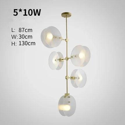lustre led en verre nordique tables alimentaires lampes suspendues luminaires décoratifs - vue 15 sur 14