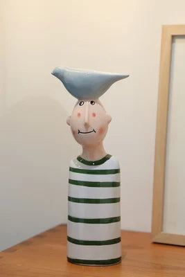 vase en céramique sculpture décorative pour fleurs et mariage - vue 8 sur 8