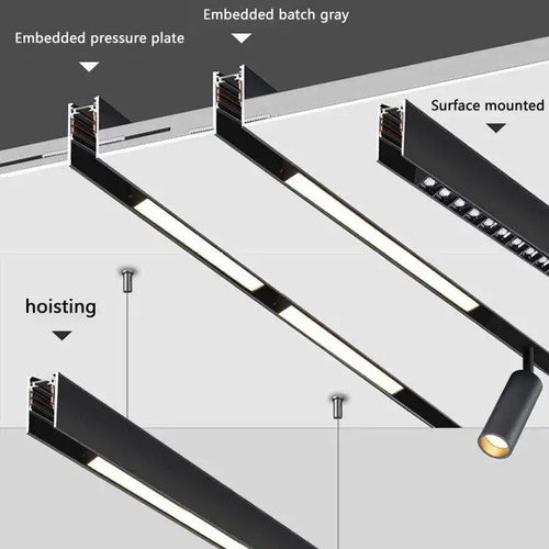 rail d éclairage magnétique moderne pour intérieur en aluminium - vue 10 sur 28