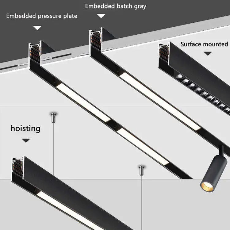 rail d éclairage magnétique moderne pour intérieur en aluminium - vue 10 sur 28
