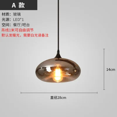 lustre nordique en verre pour éclairage moderne de restaurant et café - vue 14 sur 22