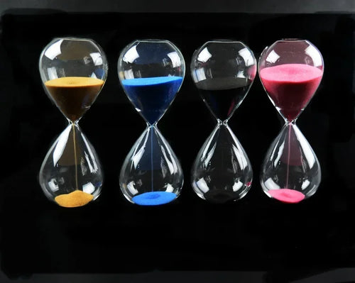 minuterie sablier aimanté 45 minutes artisanat horloge soufflée à la main - vue 3 sur 6