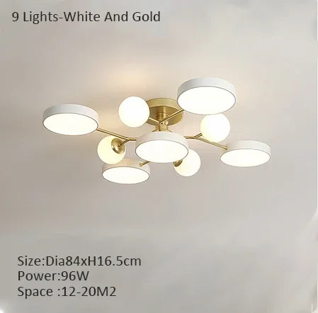 lustre led créatif pour éclairage intérieur moderne - vue 9 sur 18