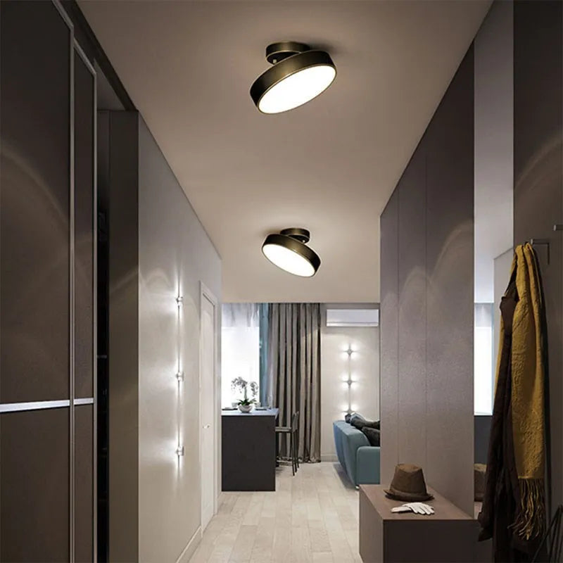plafonnier cuivre led simple rond vestiaire - vue 3 sur 12