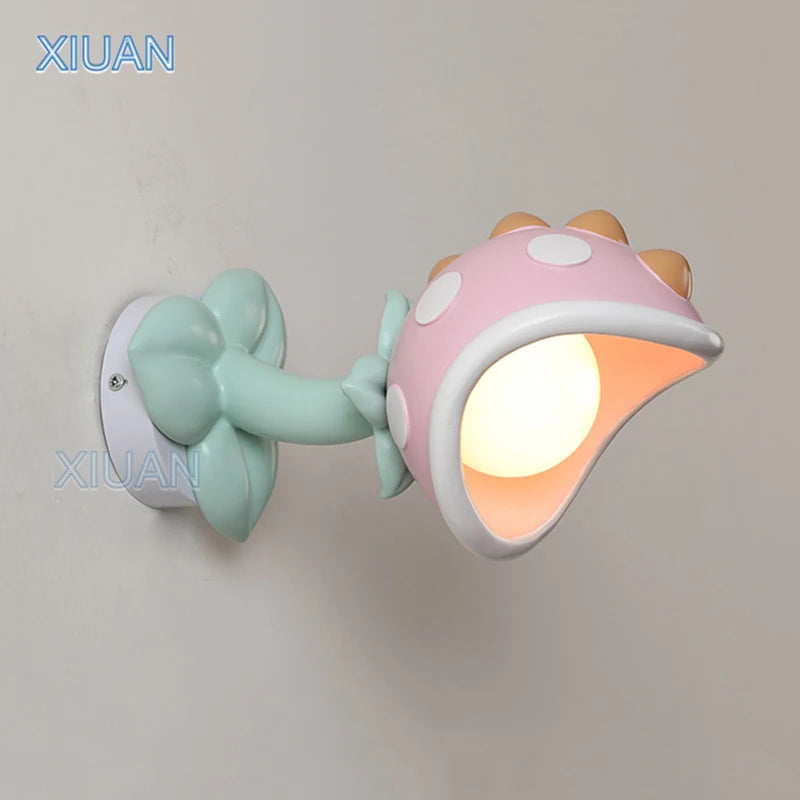 applique murale fleur pour éclairage chambre enfant en résine PE - vue 1 sur 7