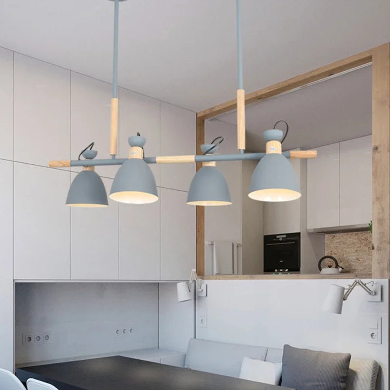 suspension led en rondins nordiques décoratives - vue 4 sur 9