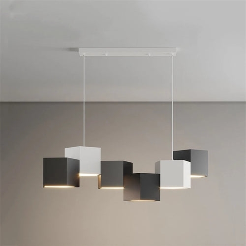 lustre moderne simple style nordique créatif prisme hexagonal éclairage intérieur - vue 2 sur 11
