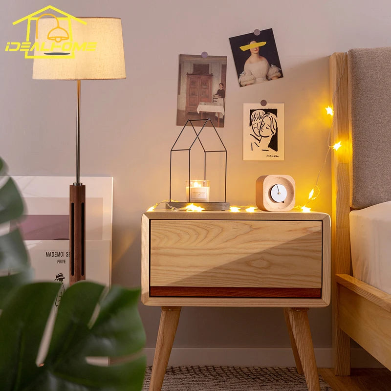 lampadaire en bois massif style wabi-sabi zen art lumineux - vue 9 sur 9