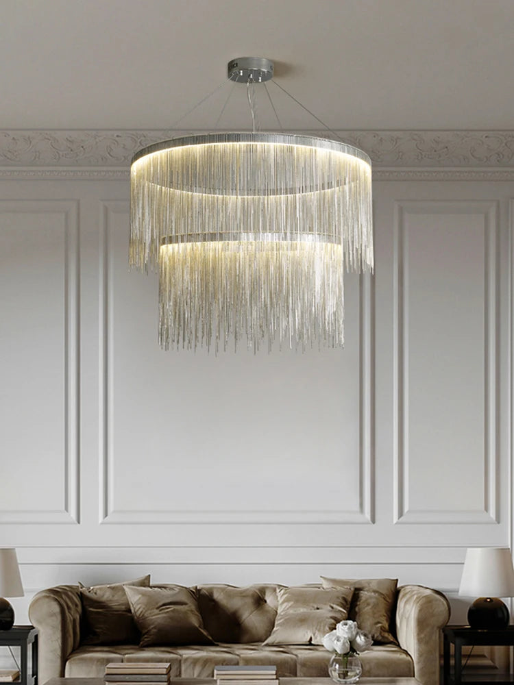 suspension design minimaliste avec pompon pour intérieur moderne - vue 3 sur 14