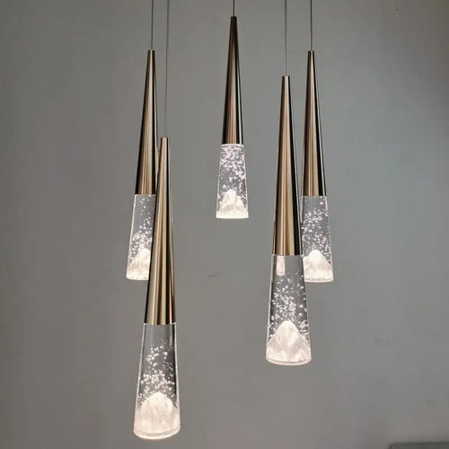 suspension moderne en cristal pour éclairage intérieur élégant - vue 3 sur 16