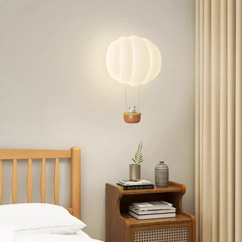 applique murale moderne ours en montgolfière pour enfants - vue 5 sur 7