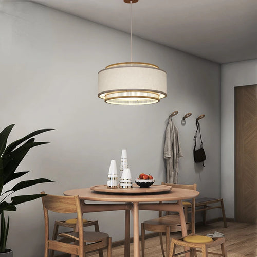 lustre en bambou style japonais pour intérieur zen - vue 3 sur 12