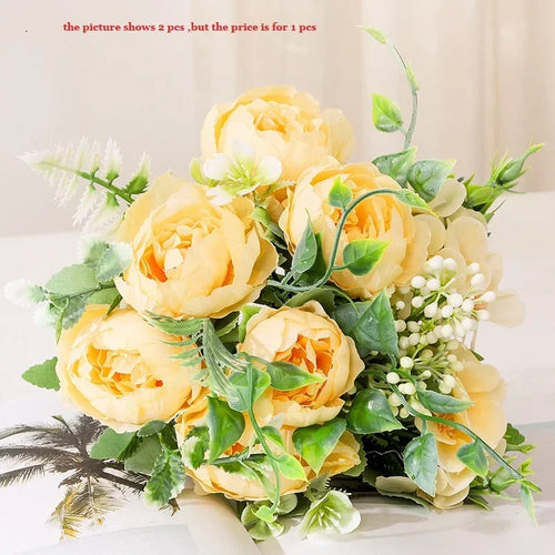 bouquet de pivoines artificielles pour décoration intérieure - vue 11 sur 12