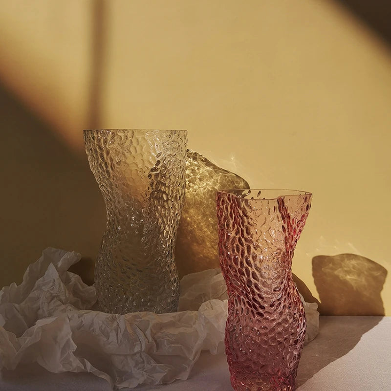 vase en verre nordique transparent pour décorations florales élégantes - vue 3 sur 11