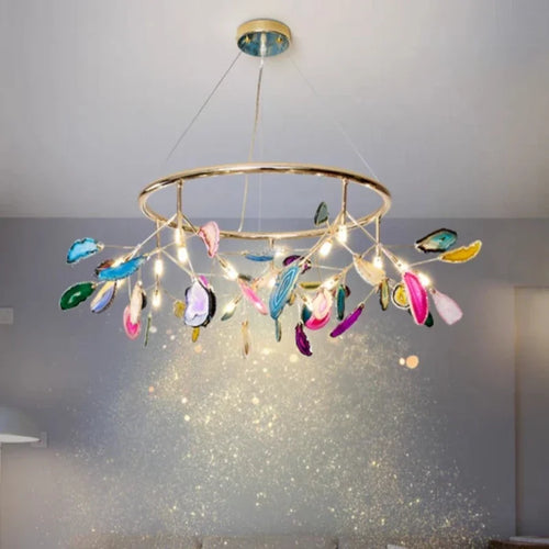 lustre luciole créatif en agate design postmoderne élégant - vue 2 sur 14