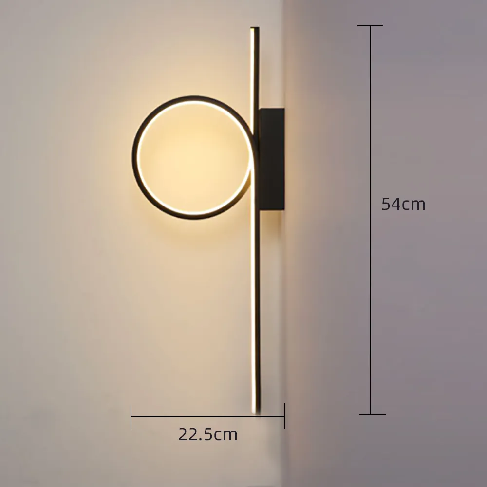 lampe chevet moderne nordique salon tv applique - vue 3 sur 9