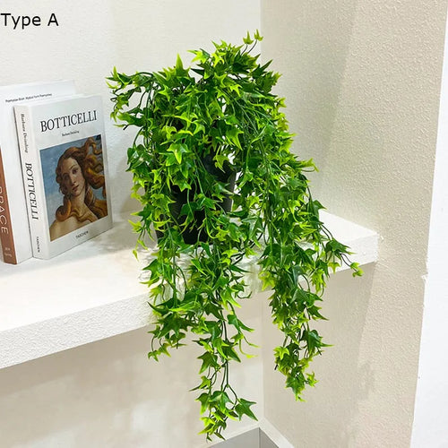 plante artificielle lierre décorative en feuille d'érable rouge - vue 9 sur 8