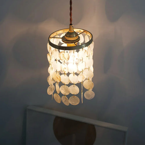 Suspension de luxe en cuivre avec coquillages naturels rétro - vue 6 sur 6