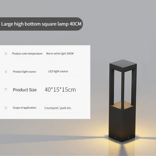 lampe de jardin moderne étanche en aluminium pour extérieur - vue 16 sur 21