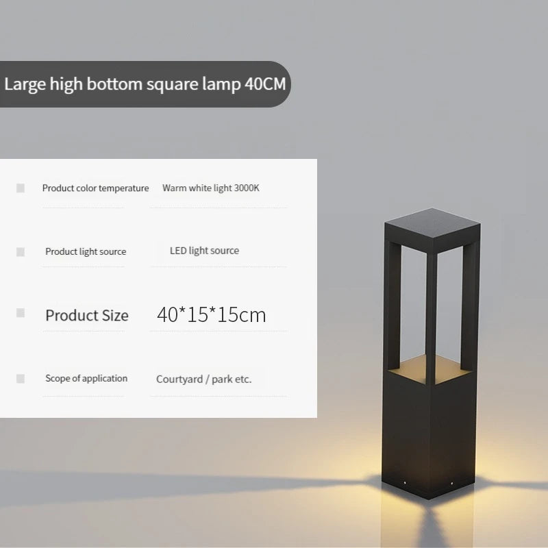 lampe de jardin moderne étanche en aluminium pour extérieur - vue 15 sur 21