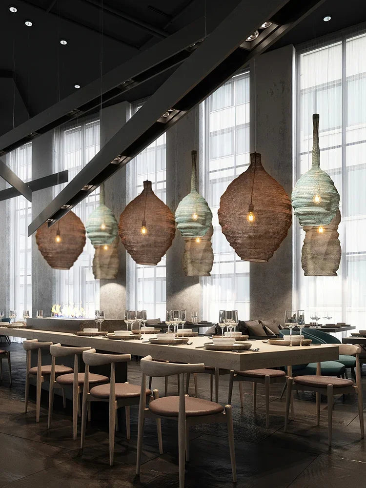 lustre créatif suspendu pour restaurant bar et hôtel - vue 4 sur 10