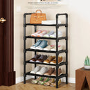 étagère à chaussures en métal design peu encombrante pour rangement pratique