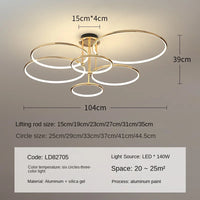 lustre décoratif moderne en anneau pour intérieur élégant