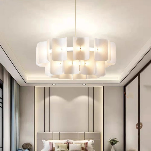 lustre led moderne style 	 acrylique gradation variable - vue 2 sur 9