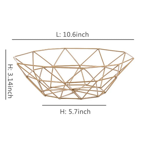 corbeille à fruits en métal pour rangement et décorations variées - vue 13 sur 13
