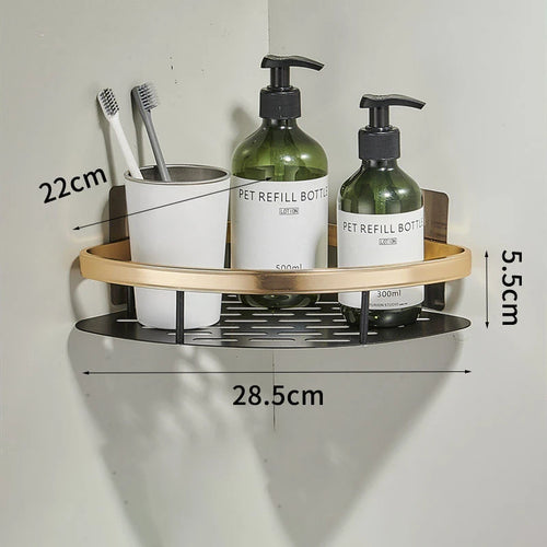etagère murale de rangement sans perçage pour shampoing et maquillage - vue 11 sur 10