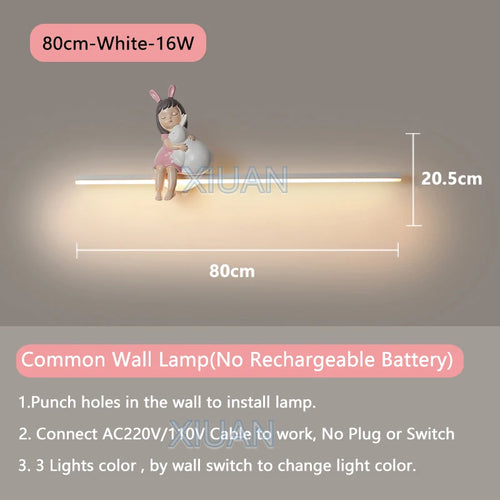 applique murale en forme de lapin pour décoration enfant - vue 17 sur 17