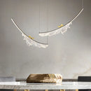 lustre design artistique en plumes et fil métallique ajustable