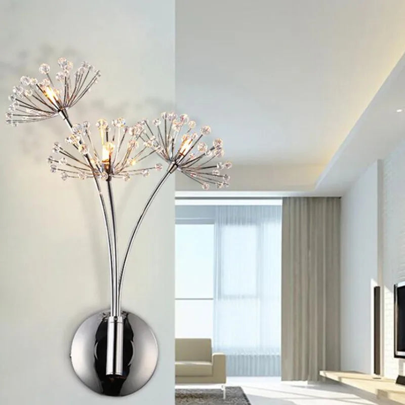 applique murale nordique en forme de pissenlit design créatif à led - vue 4 sur 7