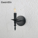 applique murale rétro en fer avec éclairage led décoratif