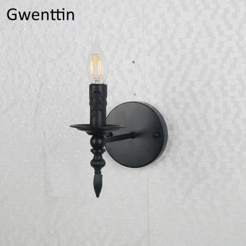 applique murale rétro en fer avec éclairage led décoratif - vue 6 sur 6