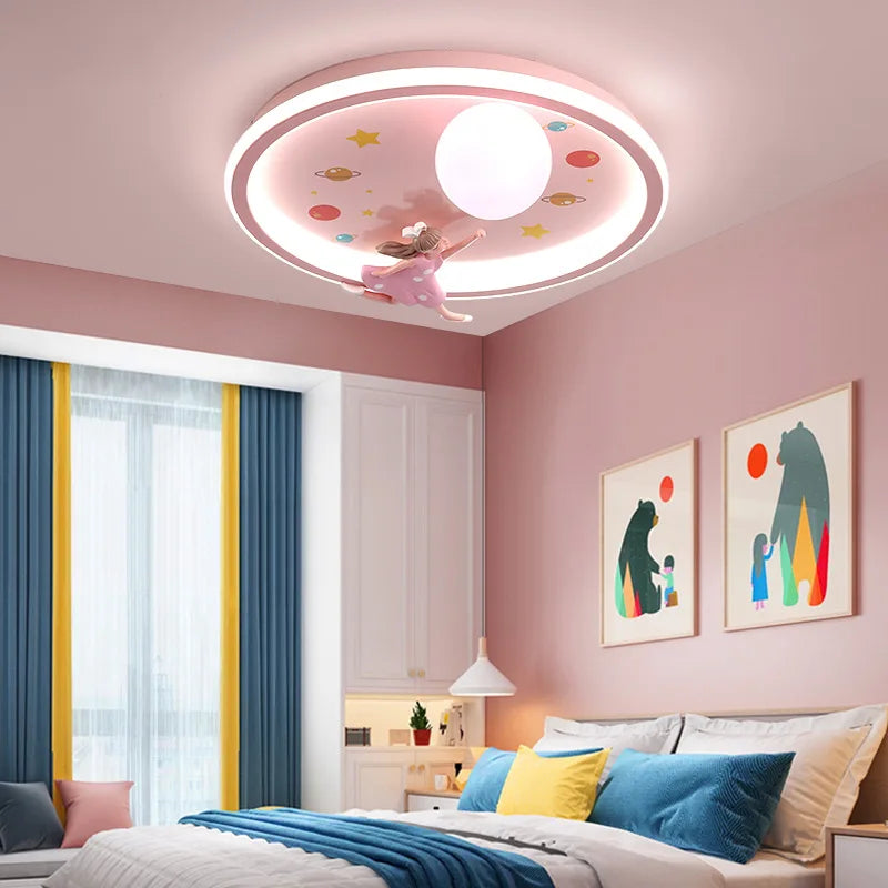 plafonnier mignon pour chambre de petite fille décor romantique et chaleureux - vue 4 sur 7