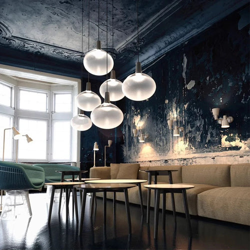 plafonnier led minimaliste en verre blanc mat design élégant moderne - vue 3 sur 9
