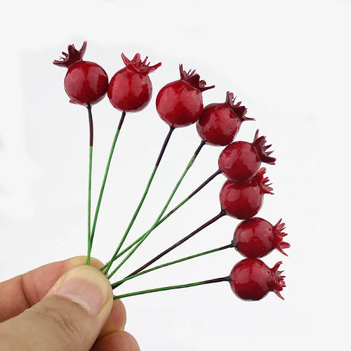 lot de 10 baies artificielles pour couronne de bricolage - vue 3 sur 8